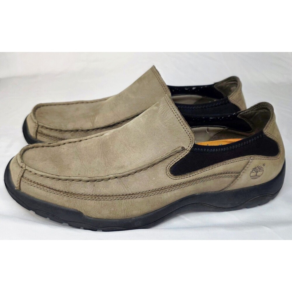 Timberland Mount Kisco Beige Leather Slip-On Loafers 10.5M (5028a)